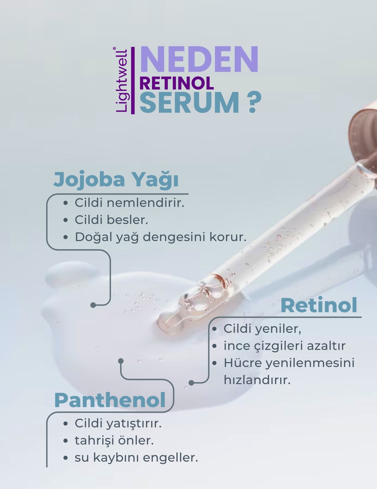 Yaşlanma Karşıtı ve Kırışıklık Giderici, Onarıcı Retinol Gece Serumu 30 Ml